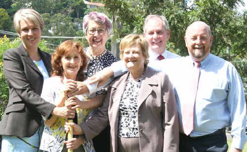 Housing Minister Tanya Plibersek, Page MP Janelle Saffin, Lismore Mayor Jenny Dowell, BSC chief executive Dr June Heinrich, general manager life care BSC Mike Furner and general manager BSC strategic development and sustainability Robert McPaul. Housing Minister Tanya Plibersek, Page MP Janelle Saffin, Lismore Mayor Jenny Dowell, BSC chief executive Dr June Heinrich, general manager life care BSC Mike Furner and general manager BSC strategic development and sustainability Robert McPaul.