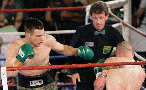 Hitman delivers: Hartmann during an earlier career bout which ended better for the Grafton junior. Hitman delivers: Hartmann during an earlier career bout which ended better for the Grafton junior.
