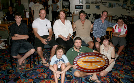 The major winners from the Airlie Beach Easter Sailing Regatta. Back: Harry Stirling, Paul Mitchell, Robyn Carter, Bruce Carter, Eric Forster and Dan Townsend. Front: Angus, Peter and Aidan MacGregor. The major winners from the Airlie Beach Easter Sailing Regatta. Back: Harry Stirling, Paul Mitchell, Robyn Carter, Bruce Carter, Eric Forster and Dan Townsend. Front: Angus, Peter and Aidan MacGregor.