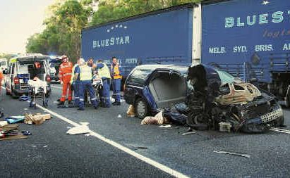 DEATH: Yet another grisly scene on the Pacific Highway, this time at Mororo two kilometres north of the Iluka turn-off. A 69-year-old man, believed to be from the Central Coast, was killed. Photo courtesy of The Westpac Rescue Helicopter. DEATH: Yet another grisly scene on the Pacific Highway, this time at Mororo two kilometres north of the Iluka turn-off. A 69-year-old man, believed to be from the Central Coast, was killed. Photo courtesy of The Westpac Rescue Helicopter.