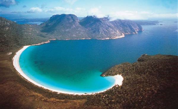 One of Tasmania's most photographed views - Wineglass Bay in Freycinet National Park. One of Tasmania's most photographed views - Wineglass Bay in Freycinet National Park.