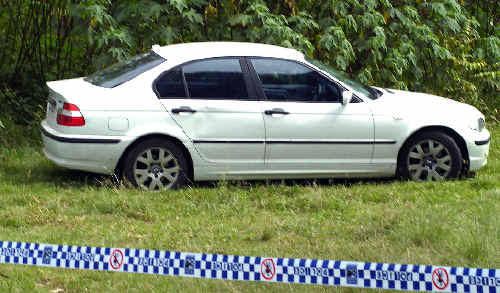 The victim’s BMW was found at the boat ramp on Fergusson Street in Casino. The victim’s BMW was found at the boat ramp on Fergusson Street in Casino.
