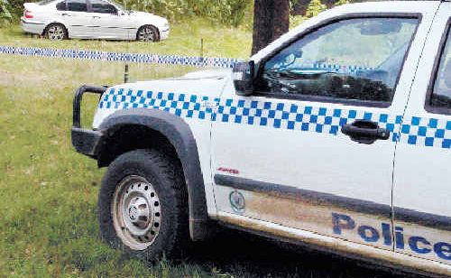 A white BMW belonging to the victim of a savage attack on Lions Road, which was allegedly stolen by the accused and later abandoned in Casino. A white BMW belonging to the victim of a savage attack on Lions Road, which was allegedly stolen by the accused and later abandoned in Casino.
