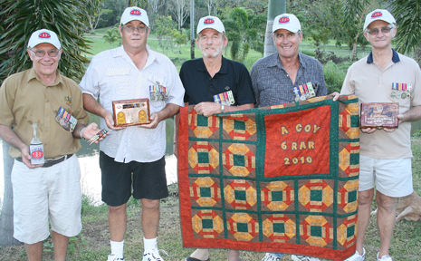 This year's Anzac Day in the Whitsundays will mark as a renunion for RAR A Company Six Battalian Vietnam vets Ian Lade (Sugarloaf), Ernie Dare, Mal Nicholls, Chris Weigand (Sugarloaf) and Ray Corry. This year's Anzac Day in the Whitsundays will mark as a renunion for RAR A Company Six Battalian Vietnam vets Ian Lade (Sugarloaf), Ernie Dare, Mal Nicholls, Chris Weigand (Sugarloaf) and Ray Corry.