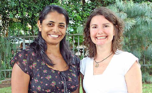 Baby massage expert Kartyani Nair (left) and new Bonding with Baby counsellor Karen Potter. Baby massage expert Kartyani Nair (left) and new Bonding with Baby counsellor Karen Potter.