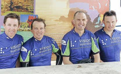 Border crossing: (From left) Dean Nicholson, Grant Williams, John Eder and Lorin Nicholson. Border crossing: (From left) Dean Nicholson, Grant Williams, John Eder and Lorin Nicholson.