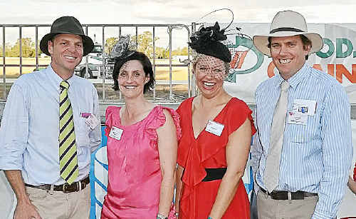 Goondwindi Picnic Races committee vice president John Woods, sponsorship co-ordinator Emma Twine, secretary Kate Readon and president Geoff Webb toasted a successful day. Goondwindi Picnic Races committee vice president John Woods, sponsorship co-ordinator Emma Twine, secretary Kate Readon and president Geoff Webb toasted a successful day.
