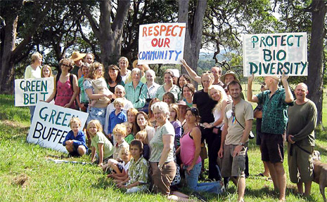 Locals gathered above the Tallowood development last Saturday morning – “All we ask is that the developers respect current residents’ amenity and protect the many significant ecological attributes of the area,” said concerned resident Dave Rawlins. Photo by Dave Rawlins. Locals gathered above the Tallowood development last Saturday morning – “All we ask is that the developers respect current residents’ amenity and protect the many significant ecological attributes of the area,” said concerned resident Dave Rawlins. Photo by Dave Rawlins.