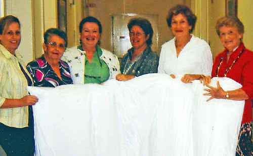 Showing off the Spenco mattresses are (l-r) Palliative Care Unit staff member Lisa Fayers, Blue & White Auxiliary vice president Anne Thompson, Palliative Care Unit staff members Jo Cooper and Cathy Lewis, and Blue & White Auxiliary president Annette Crimmins and secretary Una Kennedy. Showing off the Spenco mattresses are (l-r) Palliative Care Unit staff member Lisa Fayers, Blue & White Auxiliary vice president Anne Thompson, Palliative Care Unit staff members Jo Cooper and Cathy Lewis, and Blue & White Auxiliary president Annette Crimmins and secretary Una Kennedy.