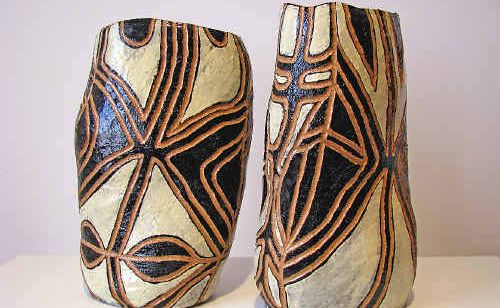 Last year the NPWS Northern Rivers Region Aboriginal Art Award received around 90 entries. First prize went to Penny Evans for this ceramic work, Sisters. Last year the NPWS Northern Rivers Region Aboriginal Art Award received around 90 entries. First prize went to Penny Evans for this ceramic work, Sisters.