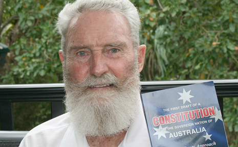 Charles Mollison is hoping to change the political landscape of Australia with his recently published book, which outlines a draft for a new constitution. He was visiting the Whitsundays last week for the reunion of an army battalion that fought in the Vietnam War and to spread the message about his pet project. Charles Mollison is hoping to change the political landscape of Australia with his recently published book, which outlines a draft for a new constitution. He was visiting the Whitsundays last week for the reunion of an army battalion that fought in the Vietnam War and to spread the message about his pet project.