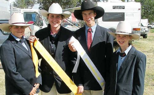WSHS students (from left) Leesa Eastwell, Emma Thompson, Troy Hagenbach and Melanie Hagenbach who all competed at the junior judging cattle competition at Toowoomba. WSHS students (from left) Leesa Eastwell, Emma Thompson, Troy Hagenbach and Melanie Hagenbach who all competed at the junior judging cattle competition at Toowoomba.