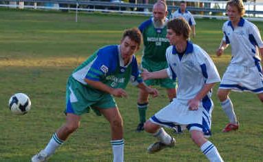 Ben Loveday (centre) and Jason Limbert (right) for Grafton City Bulls against the Bobcats. Ben Loveday (centre) and Jason Limbert (right) for Grafton City Bulls against the Bobcats.