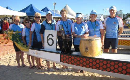 Members of the successful Clarence Valley Dragons Abreast team are happy with their performances. Members of the successful Clarence Valley Dragons Abreast team are happy with their performances.