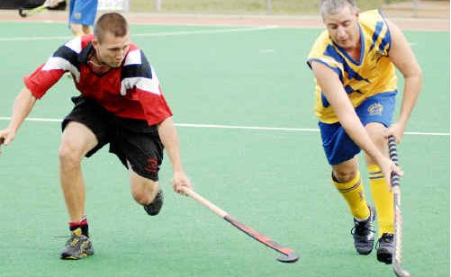 Easts’ Chris Clark (right) makes a break down the sideline in the game against Alstonville. Easts’ Chris Clark (right) makes a break down the sideline in the game against Alstonville.