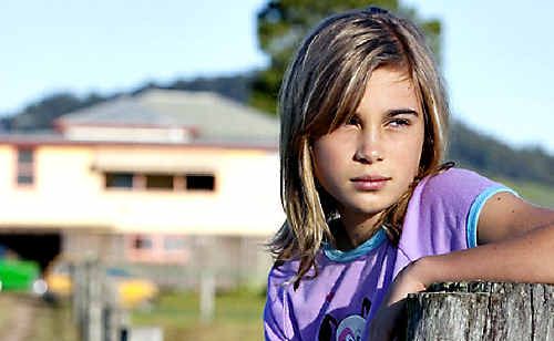 Filming: Young Australian actress Lily Bell-Tindley as Lou, outside the Murwillumbah house which features in the film. Filming: Young Australian actress Lily Bell-Tindley as Lou, outside the Murwillumbah house which features in the film.