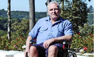 Grave difficulty: Errol Sawtell was upset when he could not visit his wife’s grave due to inadequate wheelchair access at the Lismore Lawn Cemetery. Grave difficulty: Errol Sawtell was upset when he could not visit his wife’s grave due to inadequate wheelchair access at the Lismore Lawn Cemetery.