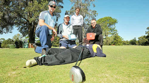 Important equipment: Coffs Harbour golf club staff have learnt how to use a defibrillator in case a golfer collapses on the course. Important equipment: Coffs Harbour golf club staff have learnt how to use a defibrillator in case a golfer collapses on the course.