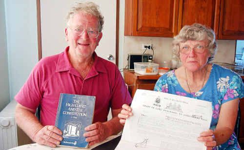 Terry and Claire Martin of Dorrigo are refusing to pay their rates to Belingen Shire Council. Terry and Claire Martin of Dorrigo are refusing to pay their rates to Belingen Shire Council.