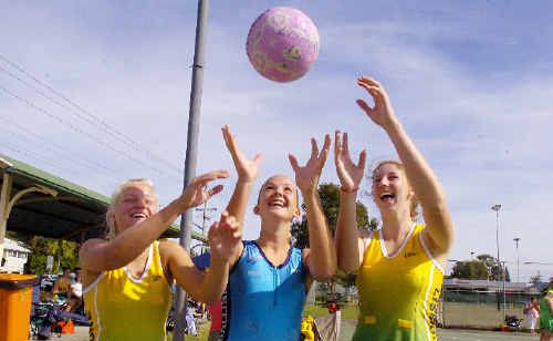 Ella Durheim, 15 (left), Lauren Yager, 14, and Lauren Scully, 16, have been selected in NSW schools netball teams. Ella Durheim, 15 (left), Lauren Yager, 14, and Lauren Scully, 16, have been selected in NSW schools netball teams.