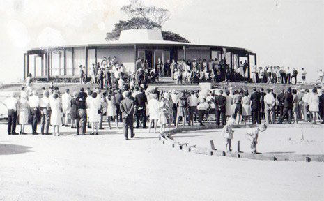 Crowds gather at the opening of the Roundhouse in the late 1960s. Crowds gather at the opening of the Roundhouse in the late 1960s.