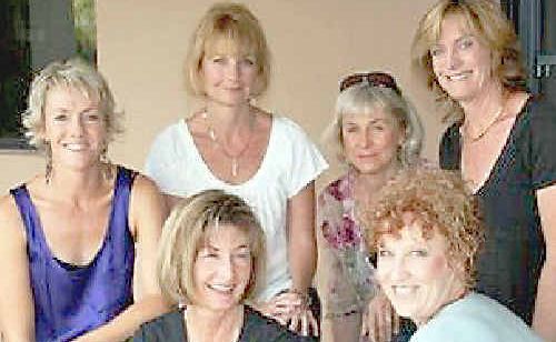 Designer Lois Hennes with her five models who represent the five body shapes of her new fashion design system. Designer Lois Hennes with her five models who represent the five body shapes of her new fashion design system.