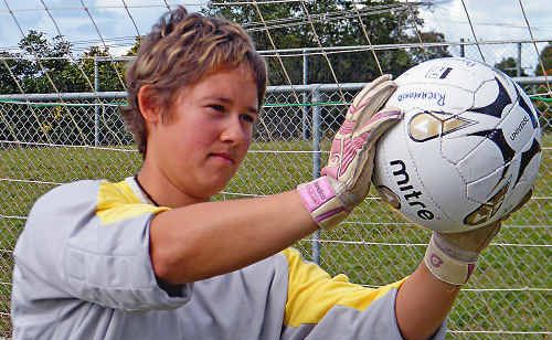 The ball’s in safe hands with Tegan Blanch. The ball’s in safe hands with Tegan Blanch.