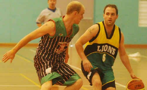 Matt Moran (left) drives Grafton Vikings against Armidale Lions at the Grafton Indoor Sports Stadium. Matt Moran (left) drives Grafton Vikings against Armidale Lions at the Grafton Indoor Sports Stadium.