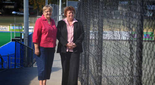 Grafton Women’s Hockey president Cheryl Kinnane, left, with umpire convenor Vickie Munns. Grafton Women’s Hockey president Cheryl Kinnane, left, with umpire convenor Vickie Munns.