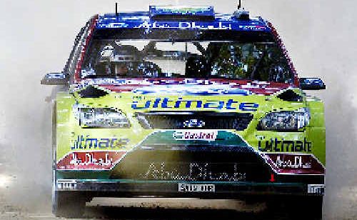 Finnish rally driver Mikko Hirvonen, winner of the 2009 WRC Repco Rally in his Ford BP entry. Finnish rally driver Mikko Hirvonen, winner of the 2009 WRC Repco Rally in his Ford BP entry.