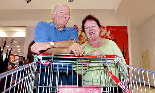 Shopping at Tweed City yesterday, John and Bev Gair say online grocery shopping can be a good thing. Shopping at Tweed City yesterday, John and Bev Gair say online grocery shopping can be a good thing.