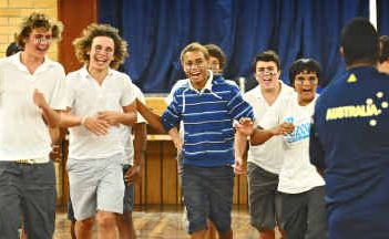 South Grafton High School students join with members of the Cultural Infusion group at the ‘Aboriginal for a Day’ workshop yesterday, part of National Reconciliation Week. South Grafton High School students join with members of the Cultural Infusion group at the ‘Aboriginal for a Day’ workshop yesterday, part of National Reconciliation Week.