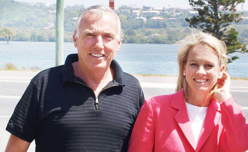 Alan Hunter with Nationals Senator Fiona Nash. Alan Hunter with Nationals Senator Fiona Nash.