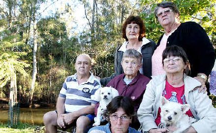Ticked off: Lynda Mack and other residents of Heritage Caravan Park are protesting plans to concrete Chinderah’s creek. Ticked off: Lynda Mack and other residents of Heritage Caravan Park are protesting plans to concrete Chinderah’s creek.