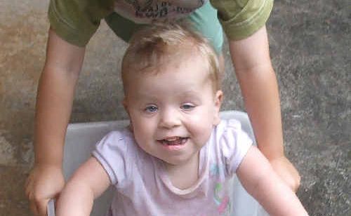 Sienna has a rare chromosome disorder and attends a group at Summerland Early Intervention. Sienna has a rare chromosome disorder and attends a group at Summerland Early Intervention.