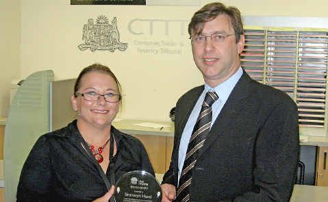 Customer services officer Bronwyn Hurst and Fair Trading assistant commissioner Andrew Gavrielatos. Customer services officer Bronwyn Hurst and Fair Trading assistant commissioner Andrew Gavrielatos.
