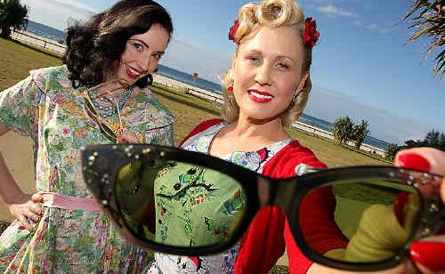 Model Candice De Ville and Principal of Lindy Charm School For Girls. Model Candice De Ville and Principal of Lindy Charm School For Girls.