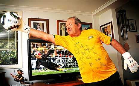 Hans Joachim Schwarzer will be eagerly watching his son, Socceroo goalkeeper Mark Schwarzer, in action in the World Cup. Hans Joachim Schwarzer will be eagerly watching his son, Socceroo goalkeeper Mark Schwarzer, in action in the World Cup.