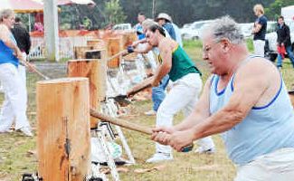 Chips are down: Woodchopping at the Orara Valley Fair was a big hit. Chips are down: Woodchopping at the Orara Valley Fair was a big hit.