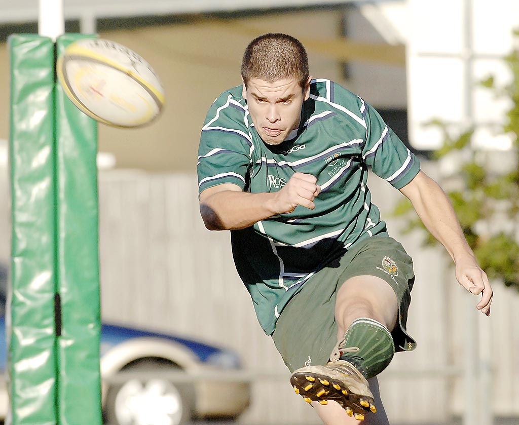 Matt Bermingham, of Lismore City, kicking the ball during a game against Lennox Head at Williams Reserve in 2010. Matt Bermingham, of Lismore City, kicking the ball during a game against Lennox Head at Williams Reserve in 2010.