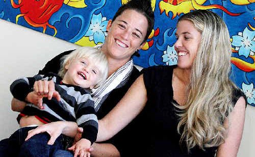 Tweed couple Sarah and Michelle Garnett, with Ezaiah, turned to modern science in the form of IVF to provide them with children. Tweed couple Sarah and Michelle Garnett, with Ezaiah, turned to modern science in the form of IVF to provide them with children.