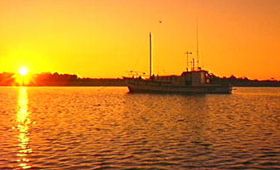 Sunset over Hervey Bay. Sunset over Hervey Bay.