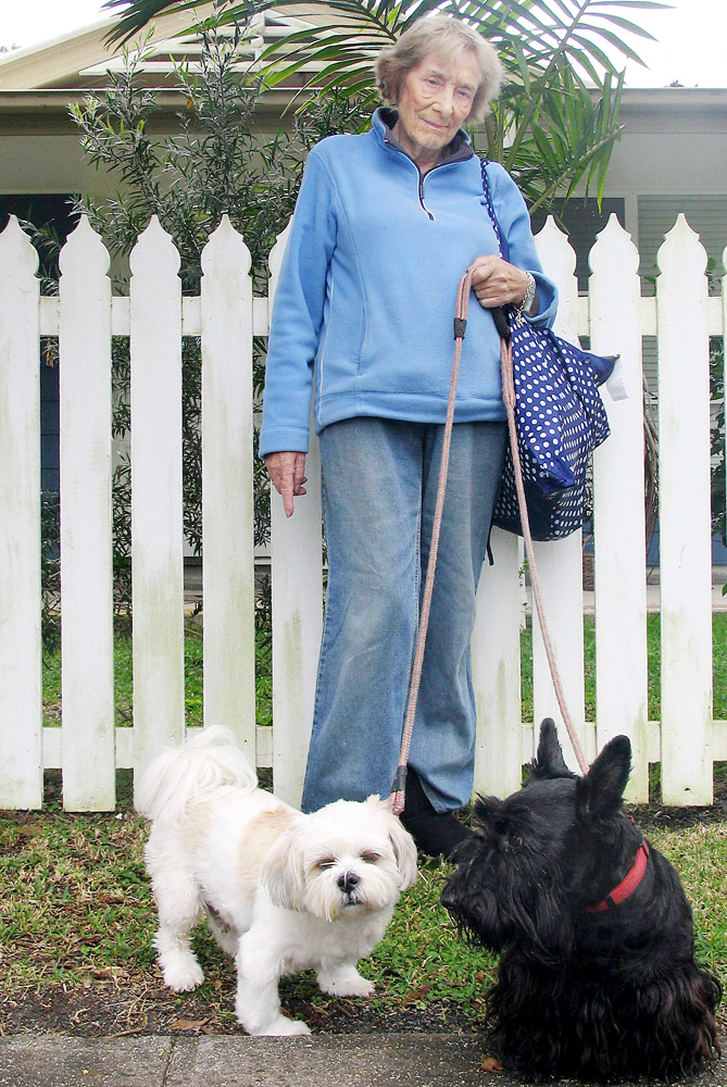 It’s a dog’s life for Rita Heale in Mullumbimby and her dog Jamie and his mate Meeko. It’s a dog’s life for Rita Heale in Mullumbimby and her dog Jamie and his mate Meeko.