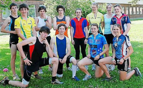 Warwick sports star Lilian Burrill (second from right at front) with Australian junior orienteering team members in Denmark. Warwick sports star Lilian Burrill (second from right at front) with Australian junior orienteering team members in Denmark.