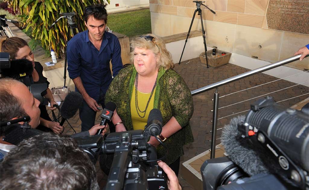 Toni Hoffman talks to the media at Bundaberg Courthouse after Patel's sentence was delivered. Toni Hoffman talks to the media at Bundaberg Courthouse after Patel's sentence was delivered.