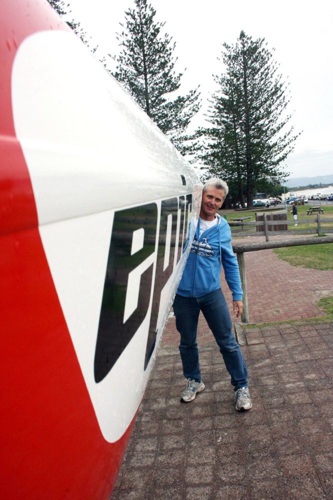 Glen Lawrence has been paddling 100km a week to prepare for the Byron Bay Ocean Paddle. Glen Lawrence has been paddling 100km a week to prepare for the Byron Bay Ocean Paddle.
