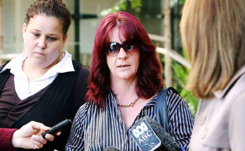 Helen Donaldson (right) speaks to media outside Ipswich Courthouse on the first day of the inquest into her son Andrew Bornen’s death. Helen Donaldson (right) speaks to media outside Ipswich Courthouse on the first day of the inquest into her son Andrew Bornen’s death.