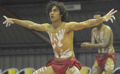 The dance display at the basketball game for Naidoc Week. The dance display at the basketball game for Naidoc Week.