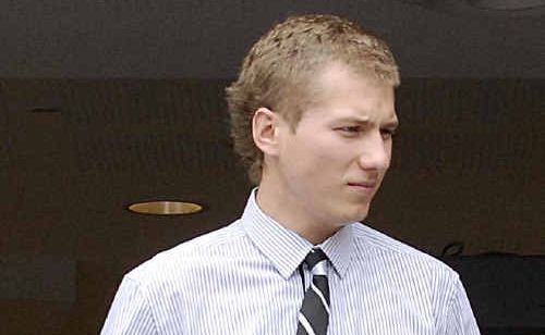 Dom Hodal leaves the Toowoomba court yesterday. Dom Hodal leaves the Toowoomba court yesterday.