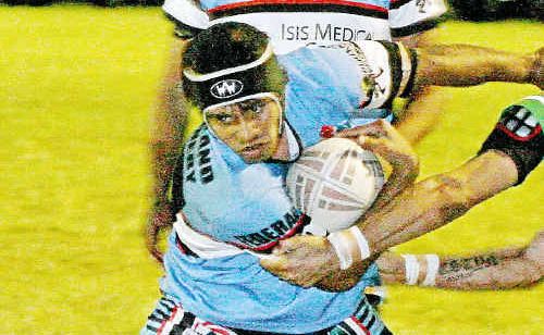 Devils centre Barry Blackman in action. Devils centre Barry Blackman in action.